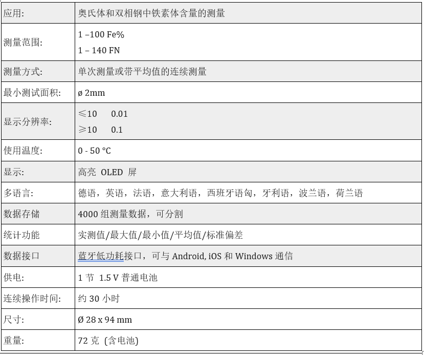 FERRITE-CHECK 140 手持式铁素体含量测试仪
